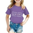 thumbnail image 1 of Hiiyo Little Girls Graduation T-Shirt Letter Print Short Sleeve T Shirt, Sizes 3-13, 1 of 3
