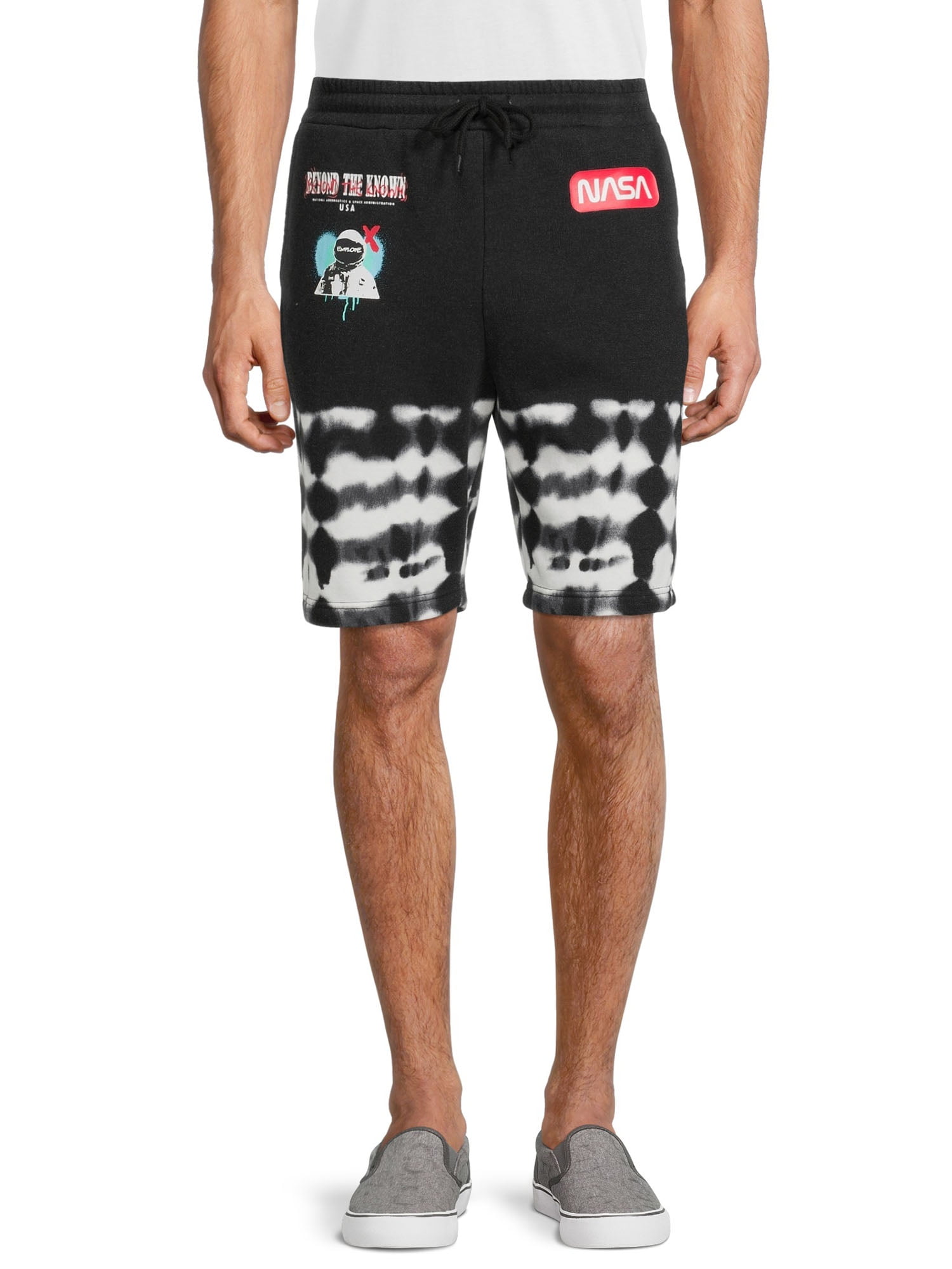 Nasa Graphic Men's \u0026 Big Men's Tie Dye Fleece Jogger Shorts, Men's NASA  Shorts - Walmart.com
