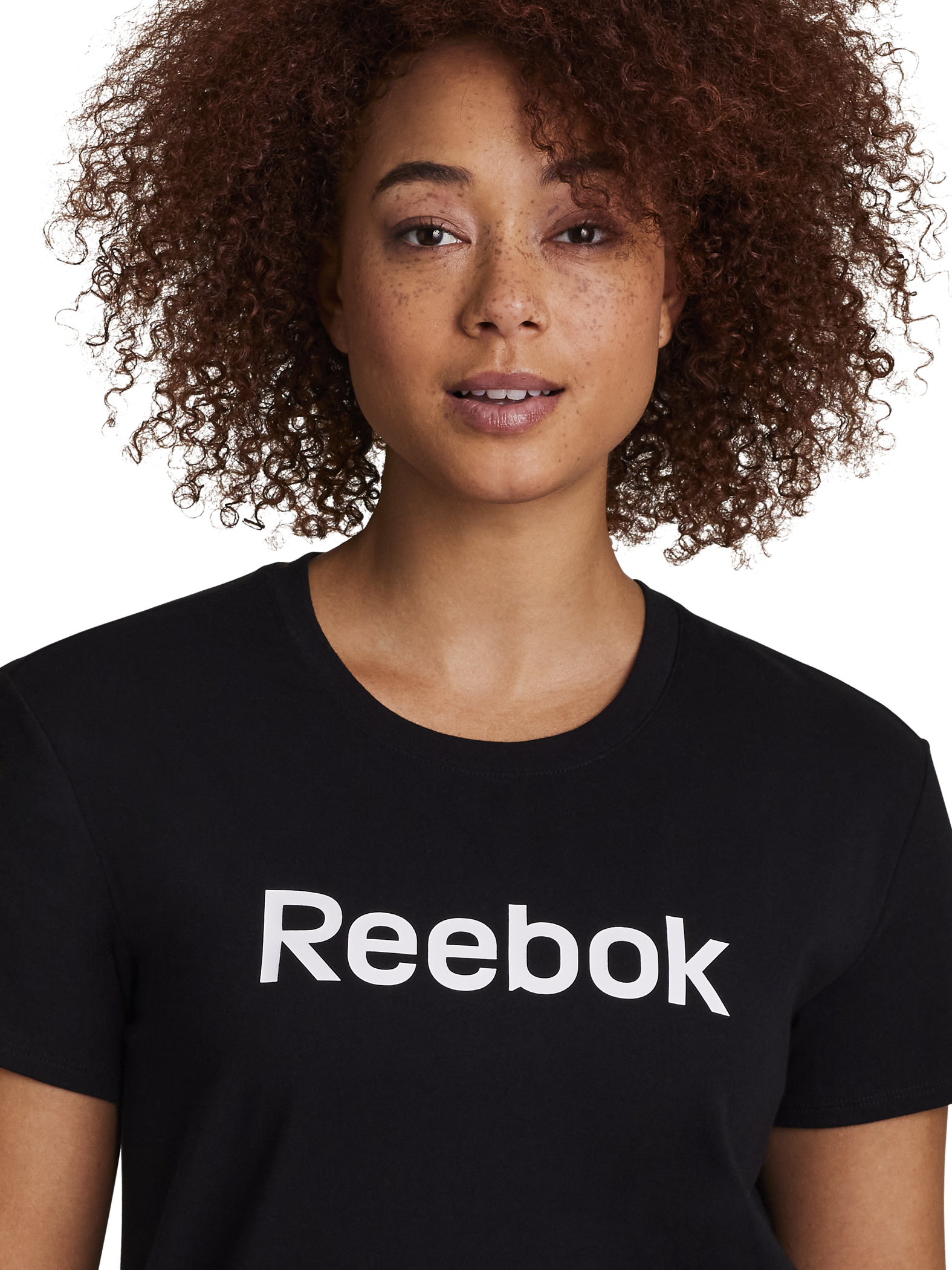 Reebok Women's Identity Short Sleeve Tee, Black photo 5