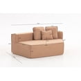 thumbnail image 3 of Demi Bonn Brown Teddy Fleece Single Sofa Chair, Wrinkle-Resistant, Three Back Cushions, High-Resilience, Cozy Snuggling Lounge for Living Room, 3 of 7