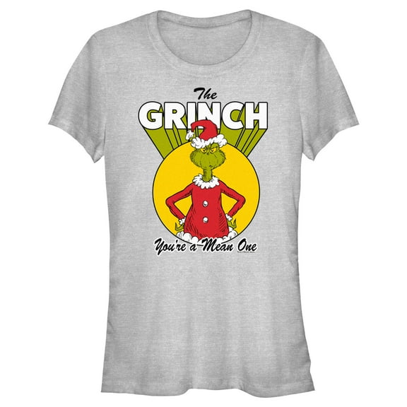 Junior's Dr. Seuss Christmas Grinch You're a Mean One  Graphic T-Shirt