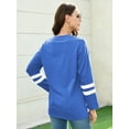 thumbnail image 6 of QINCAO Womens Long Sleeve Tops Crew Neck Pullover Casual Tunic Sweatshirts Blue, 6 of 6