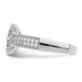 thumbnail image 3 of Sterling Silver Rhodium-plated CZ Buckle Ring, 3 of 6