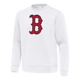 thumbnail image 2 of Men's Antigua White Boston Red Sox Relevant Lightweight Pullover Sweatshirt, 2 of 3