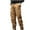 Brown, variant on Dovford Mens Cargo Pants Classic Fit Pants Cotton Mens Work Pants Casual Elastic Waist Men Pants Pccket