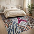 thumbnail image 3 of ODIKA Zebra Stripe Tower Centerpiece Print Spotted Leopard Playful Foldable Easy Care for King Size Bedroom, Master Suite, Under Bed, 3 of 7