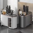 thumbnail image 1 of Plastic Frame Multifunctional Kitchen Shelf Organizer for Spices Cutlery and Knives 34x22x14cm Large Capacity Storage 1Pcs Gray Rkxzt, 1 of 7