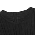 thumbnail image 6 of Pullover Sweaters for Women 2025 Short Sleeve Crewneck Lightweight Cable Knit Sweater Tops Fall Outfits, 6 of 8