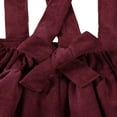 thumbnail image 4 of Bébé bébé Filles Sangle Velours Velours Ensemble Robe Robe Vêtements Bouton Solide Mini Robes, 4 of 6