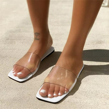 

〖Yilirongyumm〗 Clear 38 Slippers For Women Flops Slippers Casual And Sandals Flat-Bottomed Comfortable Women s Flip Women s Slipper