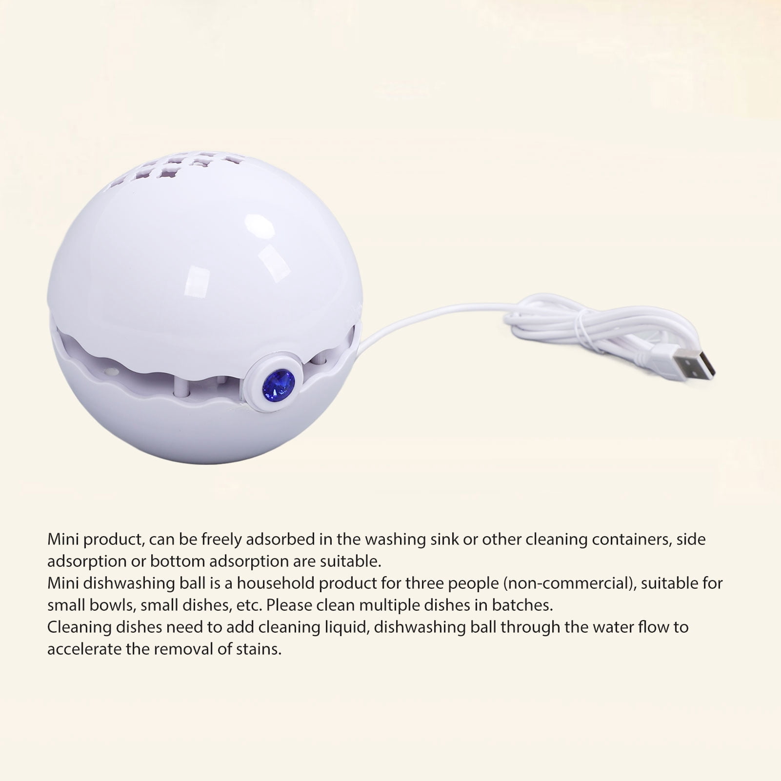 NFTIGB Mini Sink Dishwasher Portable 18W Efficient USB Dish Washing Machine with White Bucket for Home Kitchen, 9.05 inches / 23 cm Compact Auto Shutdown