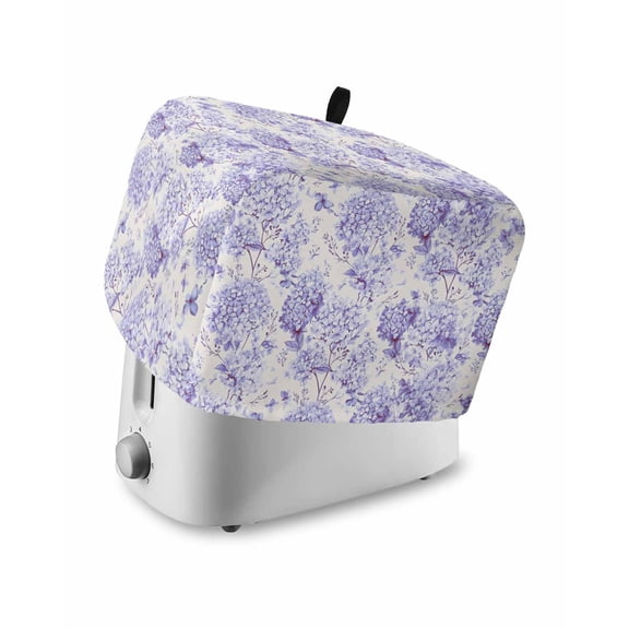 Toaster Cover 4 Slice Purple Hydrangea Toaster Oven Cover with Pockets Spring Flower Leaf Dustproof Bakeware Protector Small Kitchen Appliance Dust Covers and Fingerprint Protection