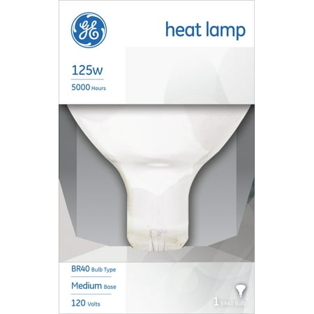

GE Incandescent Indoor Heat Lamp Soft White 125 Watt E26 Base BR40 Light Bulb 120V (1 Pack)