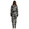 thumbnail image 3 of #FollowMe Women's Printed Henley Thermal Underwear Set with Jogger Pant (Camouflage - Black, XX-Large), 3 of 3