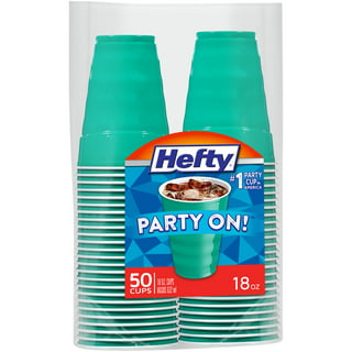 Hefty Easy Grip Disposable Plastic Party Cups, 9 oz, Red, 50/Pack (C20950)