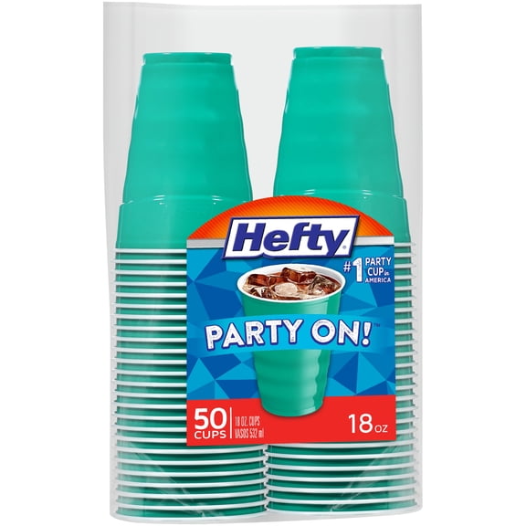 Hefty Party On!™ 18 oz. Teal Cups 50 Count Bag