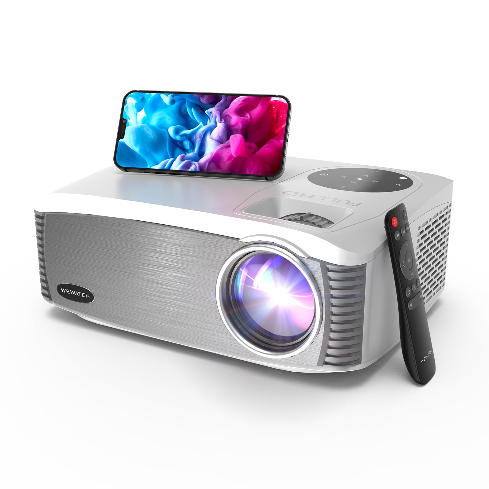 WEWATCH 20000 Lumens 500 ANSI Projector Native 1080P WiFi Projector w/ Bluetooth 5.0 Zoom, Full HD Gaming Home Theater Projector Compatible w/ TV Sticks/HDMIVGA/USB - Walmart.com