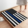 thumbnail image 4 of Door Mat 30 x 18 Inch Welcome Mat Front Floor Mats, Non Slip Indoor Carpet/Absorbent Outdoor Shoes Scraper, USA American Flag with Blue Line Low-Profile Rugs Doormats for Entryway, 4 of 6