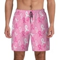 thumbnail image 2 of Goofa Breast Cancer Awareness (3) Printed Men's Swim Trunks Board Shorts Quick Dry Mens Swimming Trunks with Compression Liner,Breathable Fit Hawaii Beach Shorts-Medium, 2 of 9