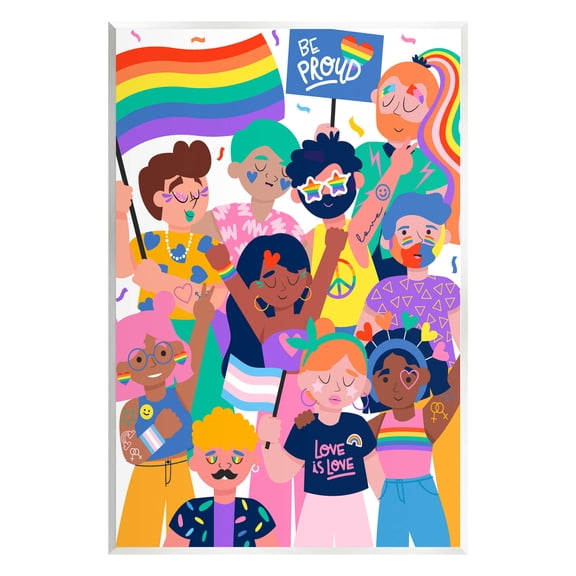 Be Proud LGBTQ  Pride Inspirational Graphic Art Unframed Art Print Wall Art