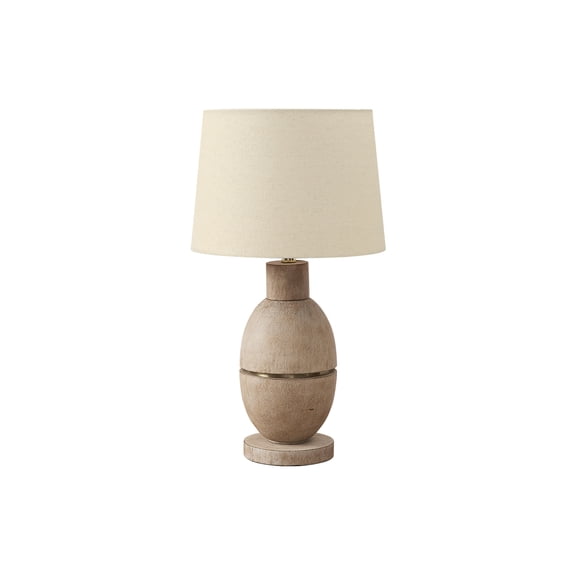 Lighting - 25"h - Table Lamp - Beige Resin - Beige Shade - Contemporary - Modern