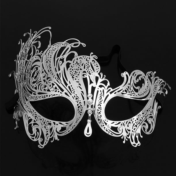 Máscara Veneciana De Mujer Con Plumas Y Flores | Accesorio Para Halloween Y Carnaval | Elegante Y Misteriosa