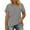 Gray, variant on AherBiu Plus Size Tops for Women Lapel V Neck Short Sleeve Summer Casual Loose Golf Shirts Comfy Blouse