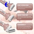 thumbnail image 4 of QUETO Rasoir électrique pour femme, rasoir électrique pour femme, 4 en 1 rechargeable sans fil, indolore, humide et sec, épilateur pour bikini, pour bras de ligne de bikini, 4 of 5