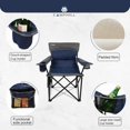 thumbnail image 4 of Oversized Portable Camping Chairs, Collapsible Outdoor Chairs with Pocket and Cup Holders, Carry Bag for Camping,Tailgates,Beach,and Sports, 4 of 6