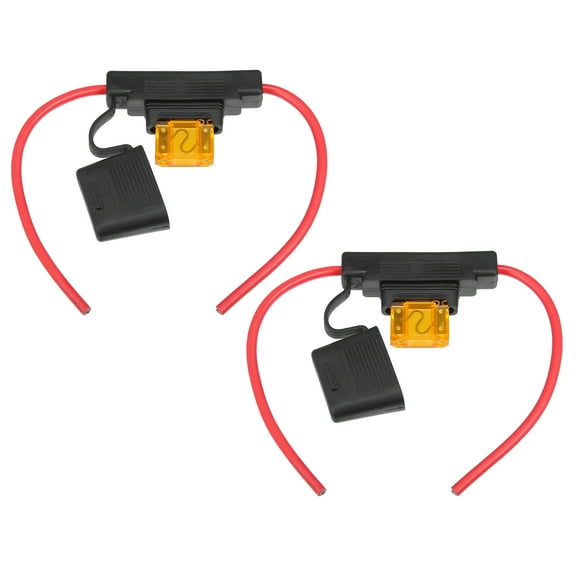 Unique Bargains 2 Set DC 12V 10 Gauge Car in Line ATC Blade Style Inline Fuse Holder with 40A Fuse