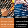 thumbnail image 2 of LQQBOX Copper Grill Mats for Outdoor Grill, Set of 4 Grill Mats, Non Stick BBQ Grill Mats & Baking Mats, Resuable and Easy to Clean, Works on Gas Charcoal and Electric BBQ-15.75 x 13 Inch, 2 of 7