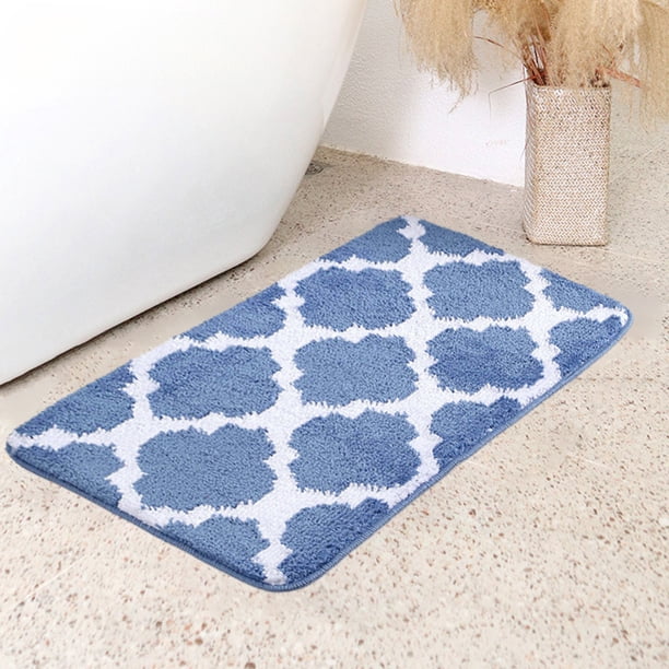 Fiudx Liquidación de ofertas flash Tapetes de estilo conciso antideslizantes para baño, tapetes gruesos absorbentes, tapetes para pies de baño, tapetes flocados para entrada y dormitorio