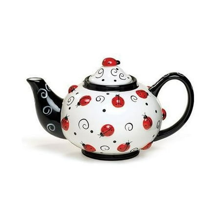 Upc 098111521392 Ladybug With Swirls Teapot For Kitchen Decor