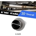 thumbnail image 3 of Floshine 4" Exhaust Muffler,4" inlet/outlet, Universal 30" Overalll Stainless Steel Straight Through Design,Resonator Muffler, 3 of 5