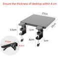 thumbnail image 3 of Ergonomics Desk Extender Tray, 9.5"x9.1" Punch-Free Clamp on, Foldable Keyboard Drawer Tray, Table Mount Arm Wrist Rest Shelf, Computer Elbow, 3 of 5