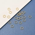 thumbnail image 3 of 1000pcs Brass Open Jump Rings Long-Lasting Plated Round Ring Real 18K golden Plated 21 Gauge 6x0.7mm Inner Diameter: 4.6mm, 3 of 3