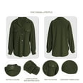 thumbnail image 6 of Womens Casual Jacket Corduroy Shacket Blouses Button Down Shirts Pocket Long Sleeves Tops Jacket Coats, 6 of 7