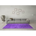 thumbnail image 3 of Ahgly Company Indoor Square Oriental Purple Industrial Area Rugs, 4' Square, 3 of 4