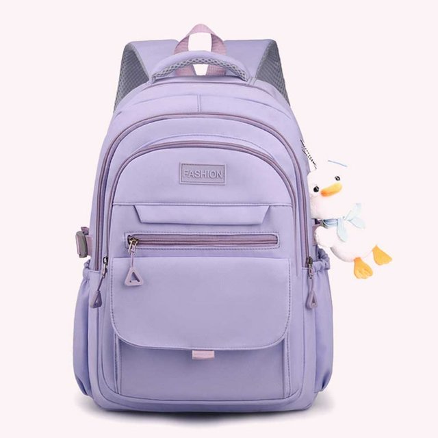 Mochila Mujer Bolso Mochila Mujer Moda Mochilas Escolares Impermeable con Colgante para Deportes (Morado)