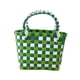 thumbnail image 4 of Bolso de mano tejido, lavable, multiusos, moderno, ideal para compras navideñas y citas. verde, 4 of 9