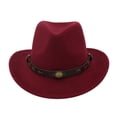 thumbnail image 1 of Jusqu'à 10 $ Casquettes de Baseball Rouges Hiver Hommes et Femmes Chapeau de Cowboy Tissé Classique Cattleman Chapeau d'Extérieur, 1 of 1
