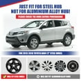 thumbnail image 2 of 4Pcs/Set 17" Hubcaps Wheel Rims Cover Fit for 2013-2018 TOYOTA RAV4 Compatible With Steel Wheels Snap On Installation ABS+PC Material(17-Inch, Chrome), 2 of 8