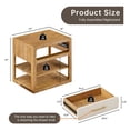 thumbnail image 3 of Morden Fort Nightstand Wood Modern Bedside Table for Bedroom, Living Room, Removable Drawer, Natural Wood Finish, 3 of 9