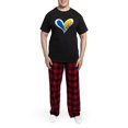thumbnail image 5 of CafePress - Love Ukraine Heart Pajamas - Men's Dark Loose Fit Cotton Pajama Set, 5 of 7