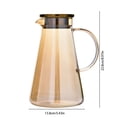 thumbnail image 3 of Bilqis Deals Glass Pitcher With Lid 2 Liter Large Capacity Hot And Cold Pitcher With Handle For Homemade Beverages Juices Iced Tea And Milk, 3 of 7