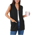 thumbnail image 3 of Diufon Womens Cardigans Lightweight Casual Soft Sleeveless Vests Dressy Casual Open Front Cardigan with Pockets, 3 of 10