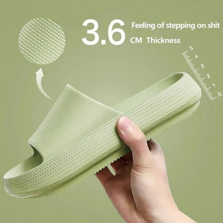 

Summer Cartoon Bear Slippers for Women Men Soft Sole Beach Sandals Home Bathroom Anti-Slip Slides Thick Platform Flip Flops