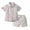 White, variant on Fesfesfes Cute Boy Outfits Summer Children's Wear Boy's Short-sleeved Lapel Shirt Shorts Suit With Belt Tie 5-6 Years