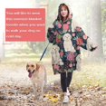 thumbnail image 4 of Shih Tzu Dog and Flower Floral Wearable Oversized Blanket,Wearable Blanket Hoodie for Adults,Cozy Hooded Blankets with Super Pockets,Super Warm Fuzzy Pullover for Women & Men, 4 of 6