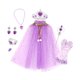 thumbnail image 2 of Conjunto de disfraz de princesa, disfraz de princesa para niñas, para festivales, juegos de simulación Púrpura, 2 of 8